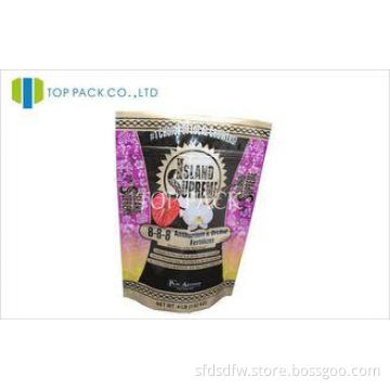 Plastic Stand Up Pouch Packaging For Fertilizer 4 lb , PET